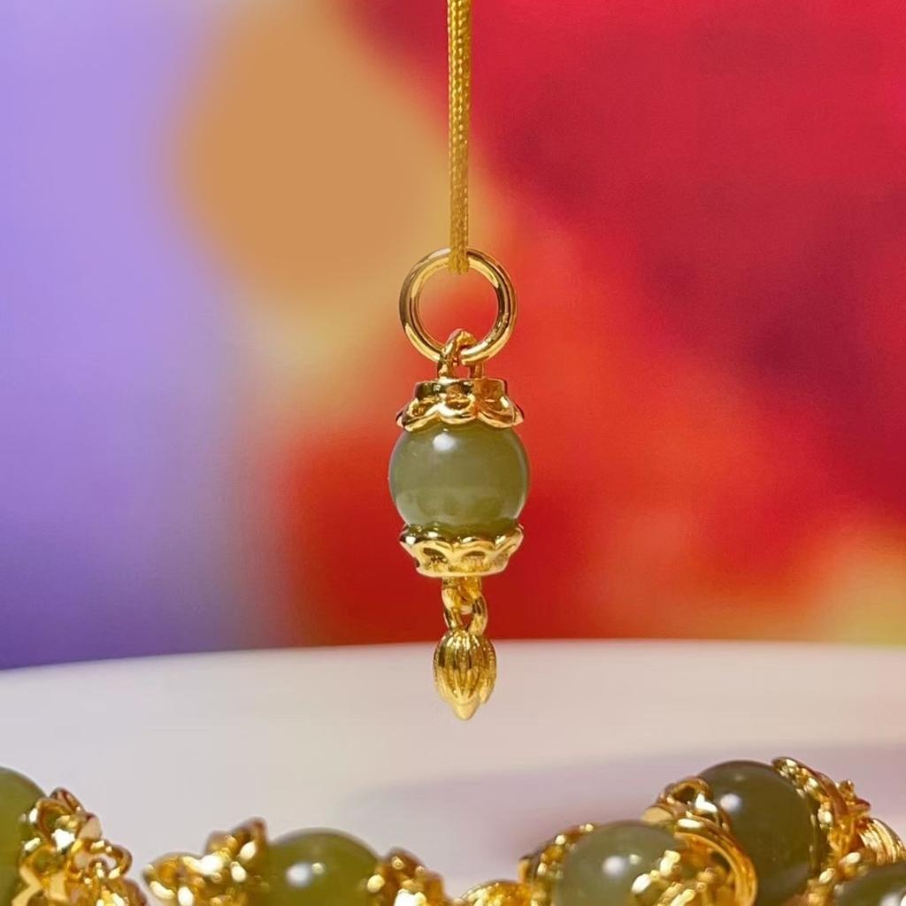 2Pcs Hotan Jade Pendant Beads Spike Shaped Small Pendant 6x12mm For Jewelry Making DIY Necklace Bracelet Earring Accessory