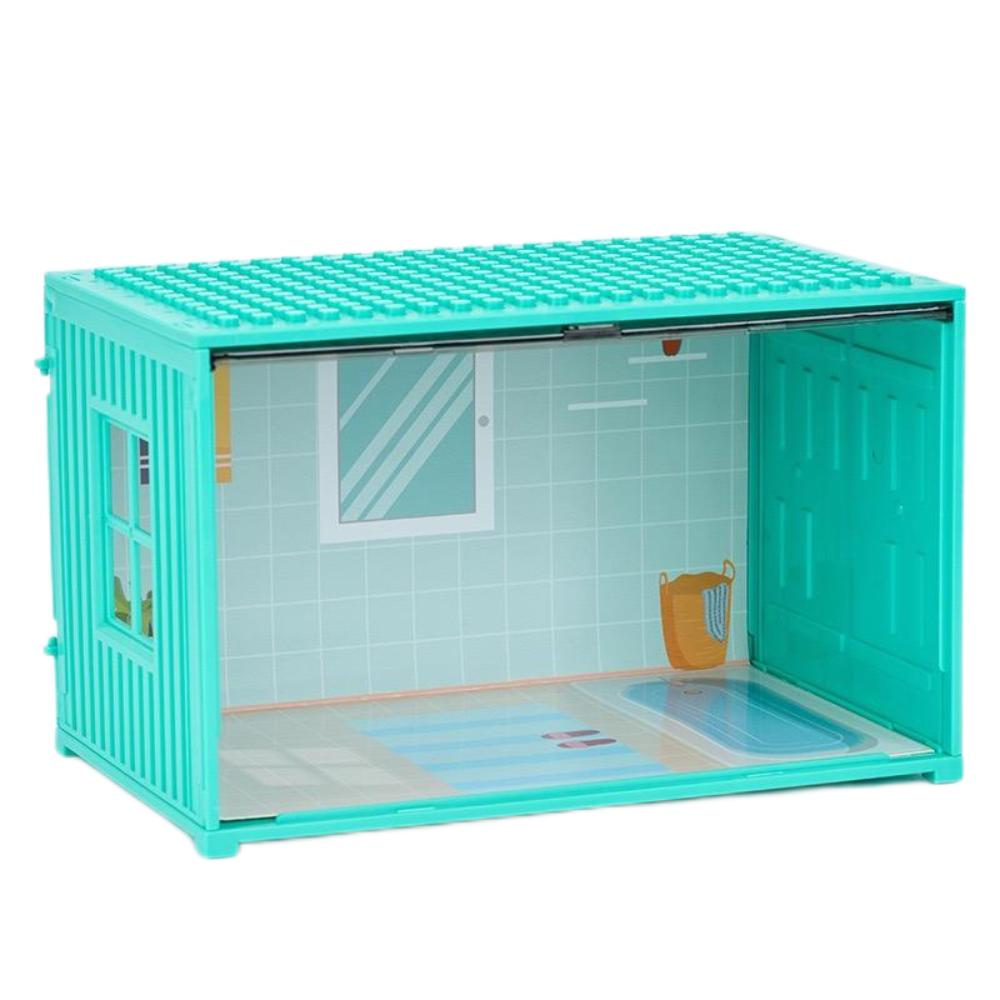 

Pretend Play Miniature Furniture Box Scene Decoration Doll Display Box Grils Gift зелений