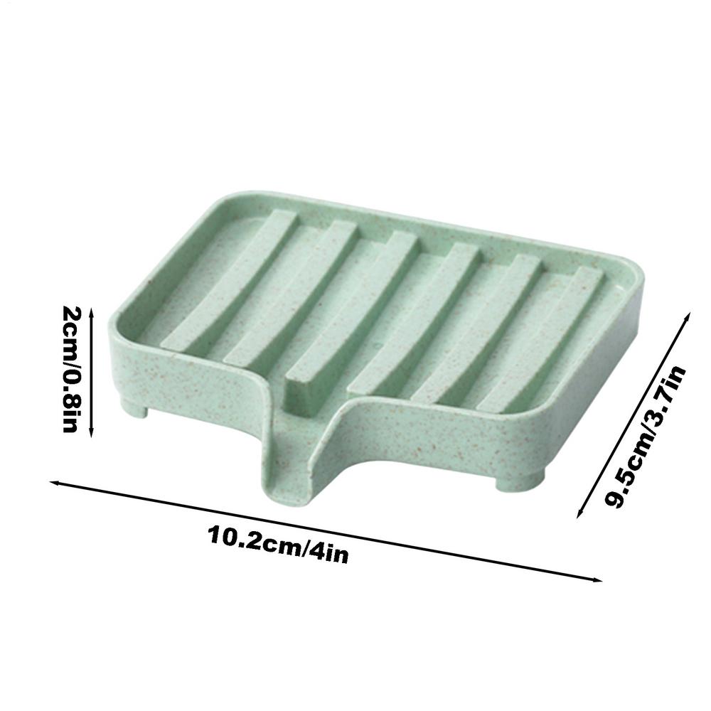 Soap Box Bathroom Draining Rack Hole-free Soap Box Household Draining Box Portable Soap Box зелёный