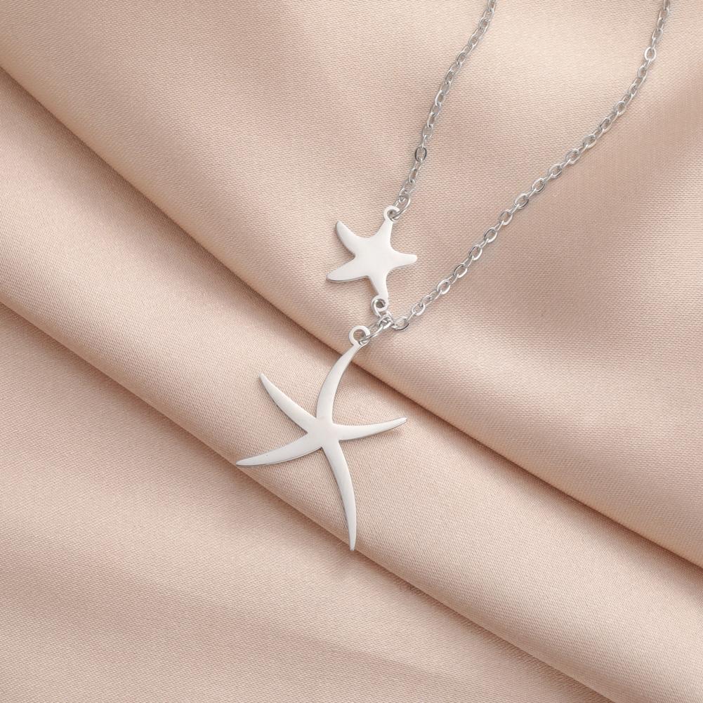 Cazador Starfish Pendant Necklace for Women 2026 Jewelry Stainless Steel Choker Summer Bohemian Birthday Gift Wholesale