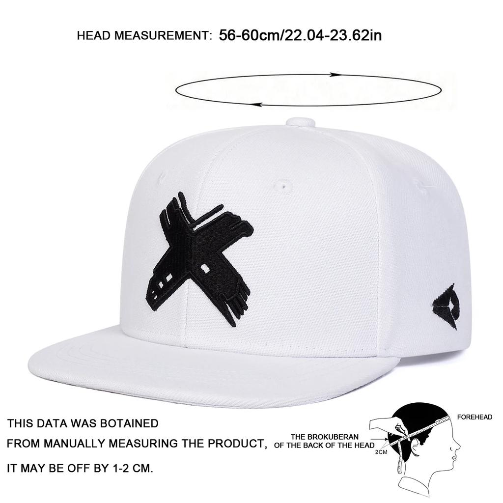 Unisex X Letter Embroidery Hip-hop Hats Spring Autumn Adjustable Casual Snapback Baseball Caps Outdoor Sunscreen Hat