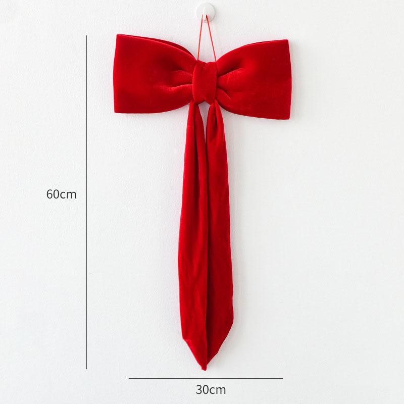Christmas Decorations Long Velvet Bow Christmas Tree Decoration Pendant Window Display Decoration Christmas Clearance Sale