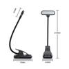 Compact USB-Rechargeable Clip-On Desk Lamp: 9-LED Eye Protection with Three-Color Display for Students