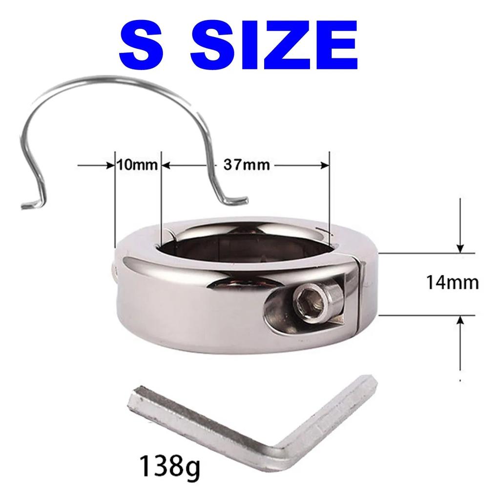 Testicle Clamp Heavy Duty Chastity Cock Ring Sex Toys Male Penis Ring Stretcher Scrotum Stimulation Lock Training Device Metal