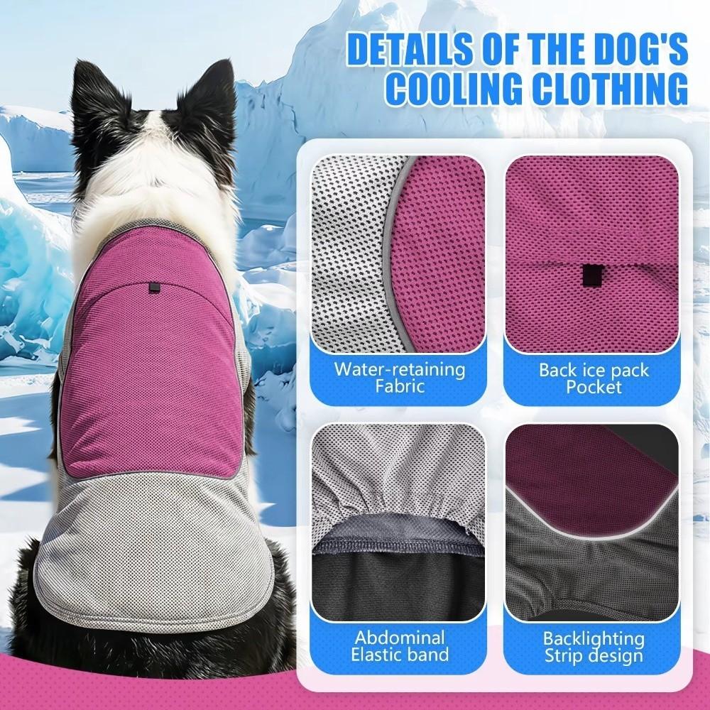 Breathable Mesh Pet Cooling Shirt Ice-Silk Pet Cool Clothes Dog Cooling Ice Vest Beach Travel