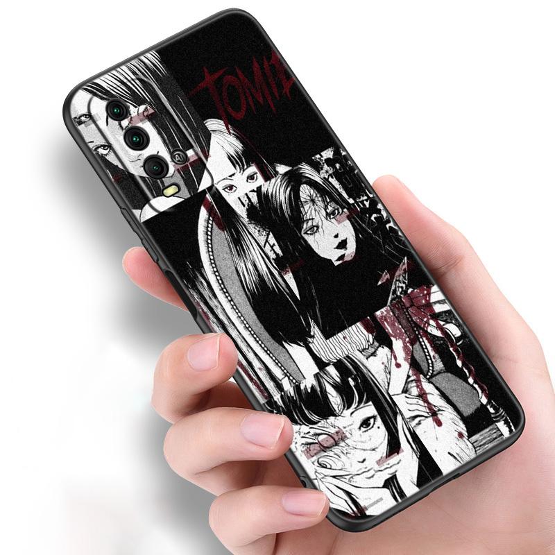 

Аниме Junji Ito футболки ужасов силиконовый чехол для телефона для Xiaomi Redmi Note 11 10 9 8 Pro 11T 10T 10S 9S 8T 9 9A 9C 9T черный чехол Redmi Note 11 Pro