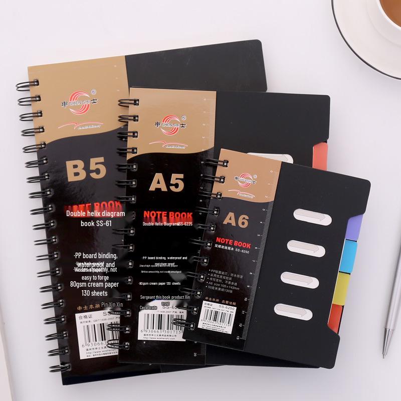 Korean Student Coil Notebook: Fresh & Simple Stationery Diary for University