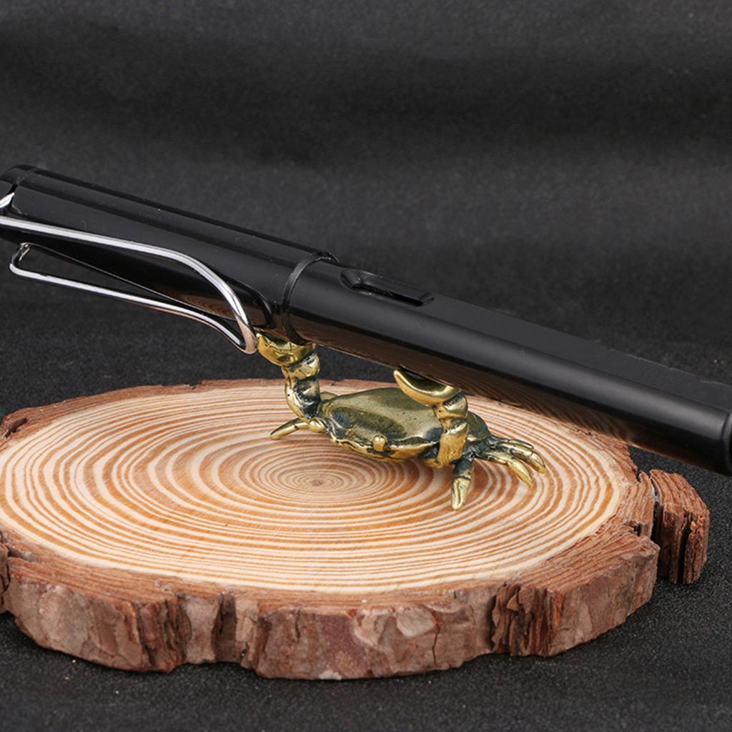 1PC Creative Animal Design Single Pen Holder Plastic Weightlifting Crab Pen Holder for Office Penholder Bracket Storage Pencil Rack