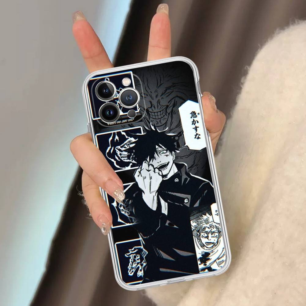 Anime Fushiguro Megumi Jujutsu Kaisen Phone Case For IPhone 11 13 16 12 17 14 15 Pro Max Plus Soft Clear Back Cover Coque