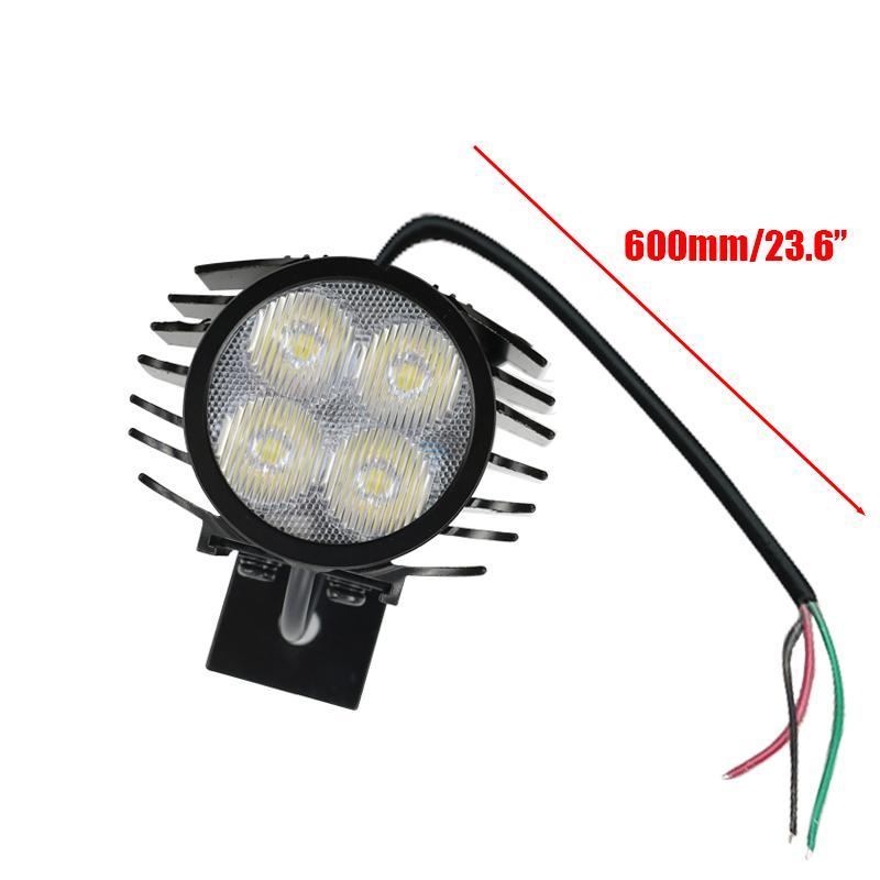 

LINGQI RACING Night Safty Warning Headlight With 4 Lights Spot Lamp For Ebike Electric Bicycle Scooter Motorcycle Accessories белый