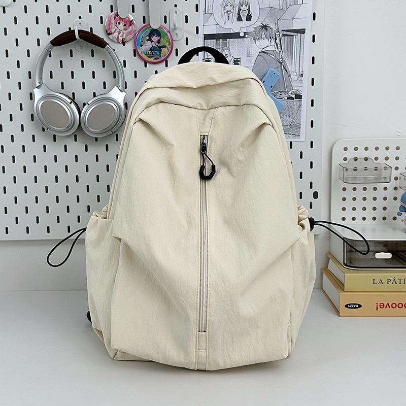Schoolbag casual retro schoolbag 1011 new solid color middle and high school student backpack large capacity anti-splash casual backpack