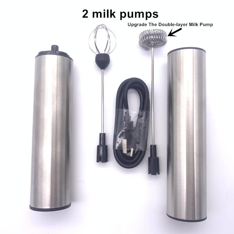 

Electric Household Small Milk Frother Automatic Double-rod Milk Frother Coffee Stirrer Milk Frother Milk Frother Egg Beater светло-серый