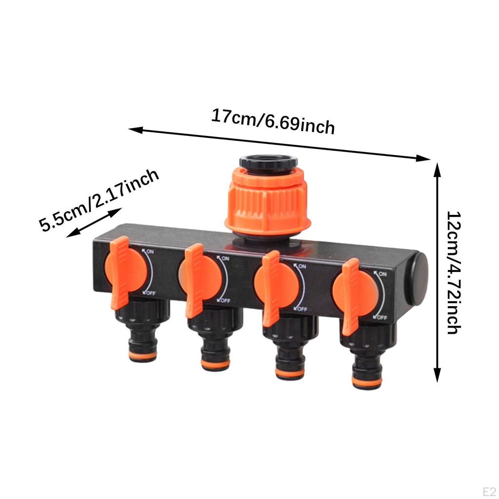 Garden Hose Connector 4 Ways Splitter Water Taps Divider 4-way Tap for Balcony Watering