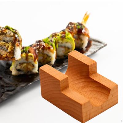 Wood Sushi Holder Display Stand Gadget Novelty Hand Roll Serving Tray for Food