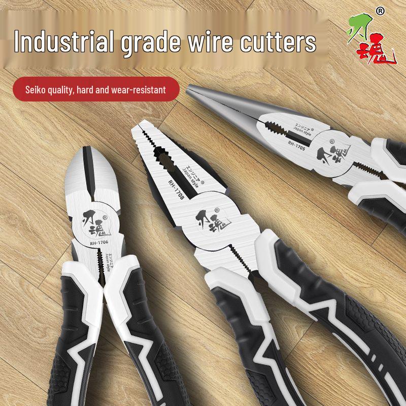 Industrial Grade Multifunctional Steel Wire Diagonal Pliers - Labor-Saving, Electrician's Universal Combination with Pointed Nose