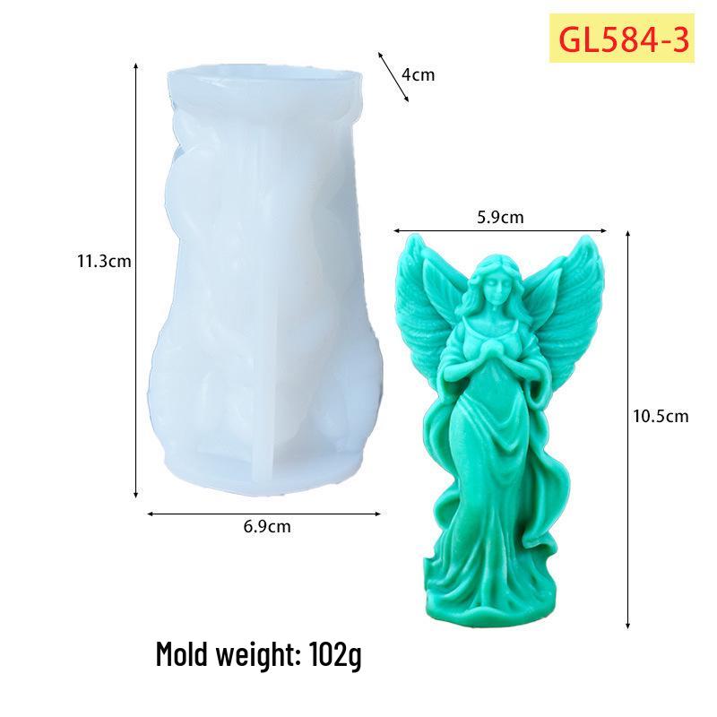 Kneeling Angel Silicone Candle & Aroma Stone Mold