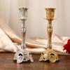 Vintage European Classical Wind Candle Holder Exquisite Pattern Decorative Lighting Practical Craft for Home