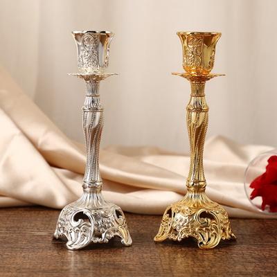 Vintage European Classical Wind Candle Holder Exquisite Pattern Decorative Lighting Practical Craft for Home