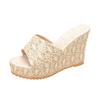 Plus Size Women's Summer Wedge Peep Toe Platform Sandals