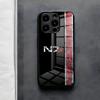 N7 Mass Effect Phone Case For IPhone 17 Air 16 E Pro Max 15 14 13 Mini 12 Pro 11 Max Plus Black Glass Cover