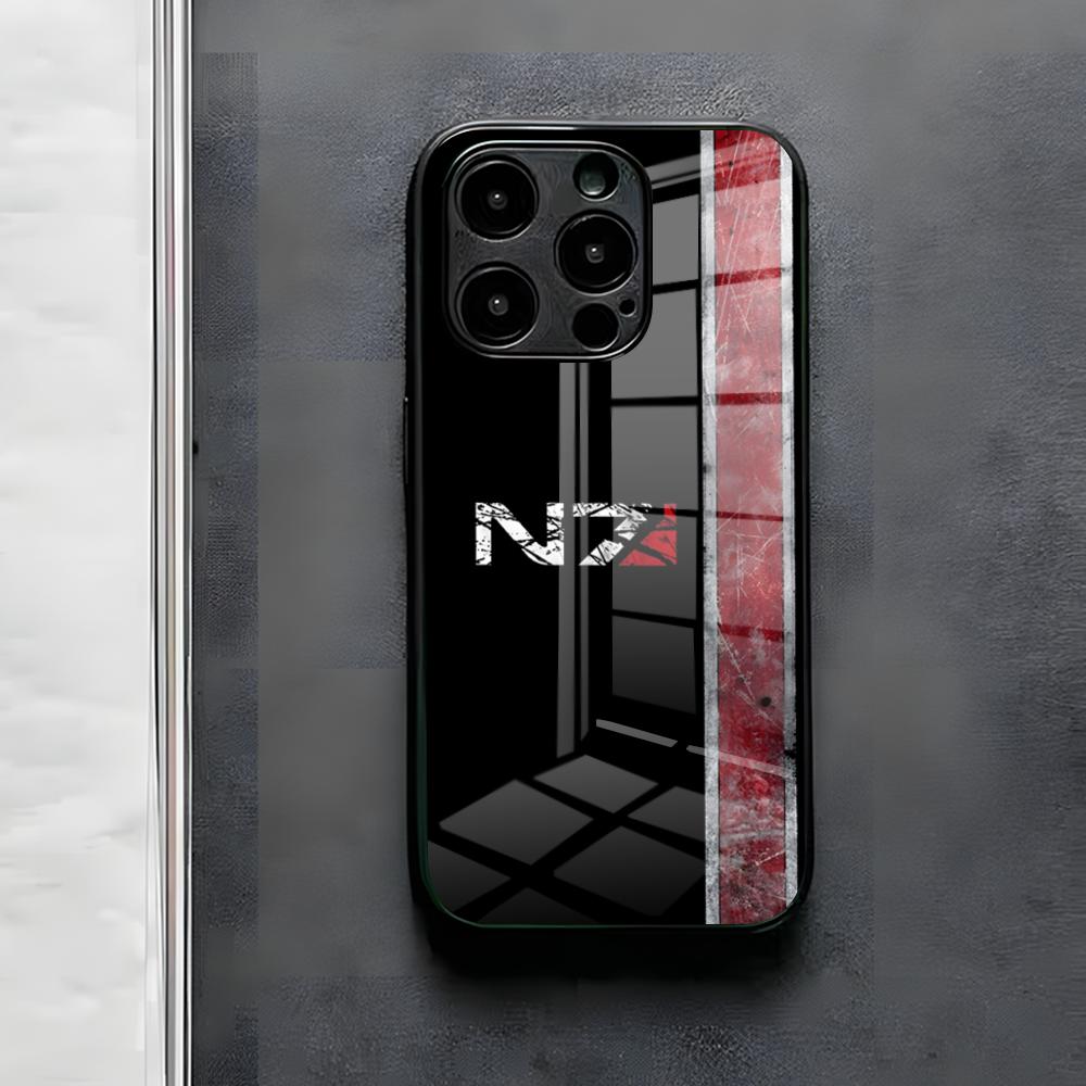 N7 Mass Effect Phone Case For IPhone 17 Air 16 E Pro Max 15 14 13 Mini 12 Pro 11 Max Plus Black Glass Cover