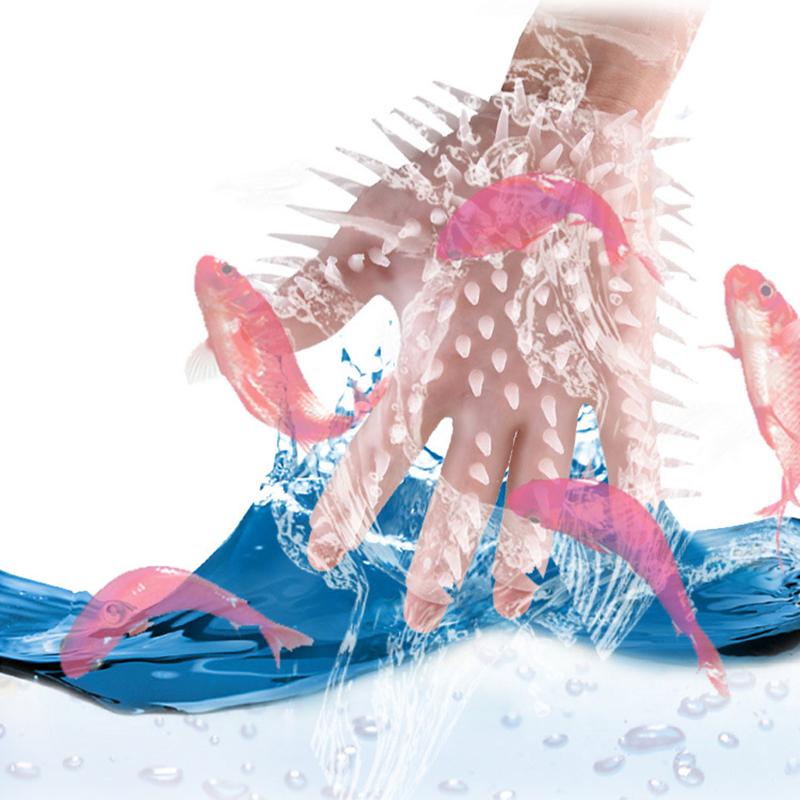 Silicone temperament and interest gloves masturbate penis massage finger covers with barbed spike crystal palm covers sex toys