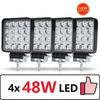 48W Square LED Work Light 12V Off Road Mini Square 16 Light Auxiliary Light Modified Headlights Spotlights 2/4/6PCS