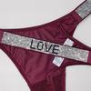Damen Frühling und Sommer Buchstabenbohrung Sexy Fitness Sport String Unterwäsche