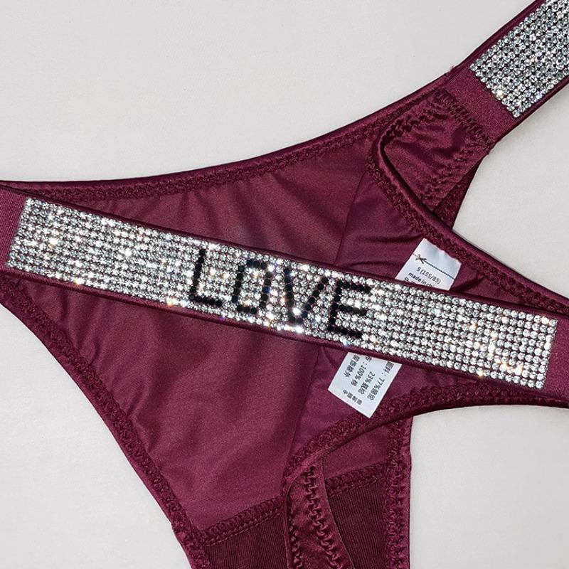 Damen Frühling und Sommer Buchstabenbohrung Sexy Fitness Sport String Unterwäsche