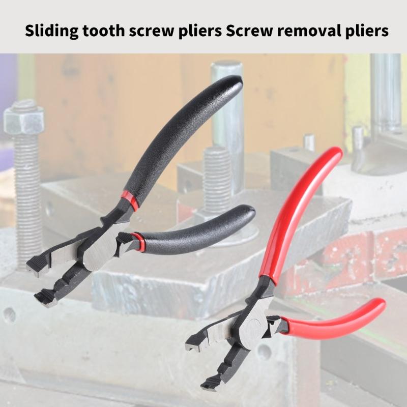 Stripped Screw Extractor Needle Nose Pliers Long Nose Screw Removal Plier Wire Cutter for Removing Damaged Fasteners