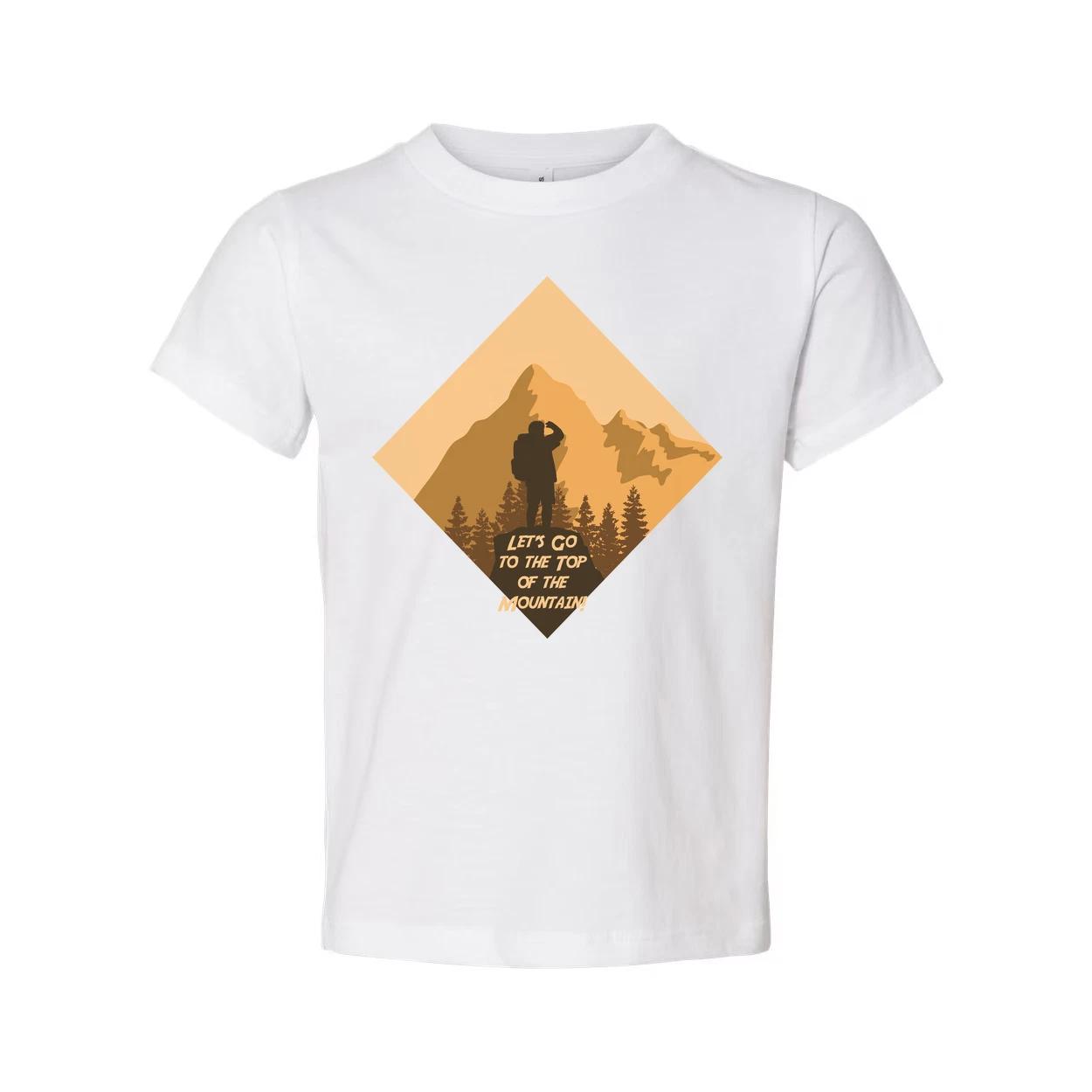 

Unisex Outdoor Hiking Graphic T Shirt With Diamond Mountain Silhouette And Hiker M