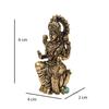 Handgjord Mässing Gudinna Laxmi Staty för Hemtempel | 2,5" Maa Lakshmi Figurin Idol Murti Heligt Symbol för Välstånd | Perfekt för Ritualer & Gåvor
