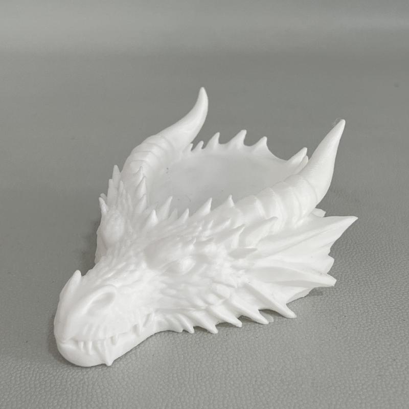 3D Printed Dragon Head Tray Creative Desk Bowl Organizer for Keys Coins Watches Jewelry Fantasy Home Office Decoration Ornament