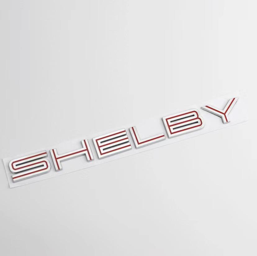 

1X 3D ABS Silver Black Red SHELBY Emblem Car Badge Haed Decal For SHELBY Stikcer Accessories