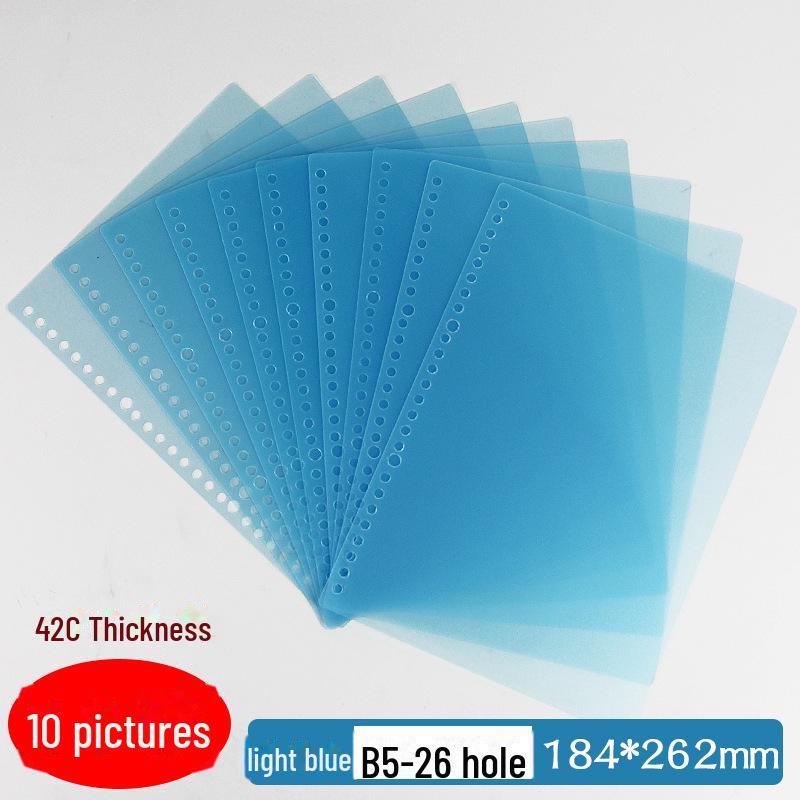 5-Pack Frosted A4 Detachable DIY Loose-Leaf Book with Colored Cover, A5/B5 Opening Ring Hole Folder