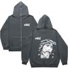 Oversized Zip-Up Hoodie Unisex Streetwear Gothic Urban Sweatshirt Men Women Casual Wear