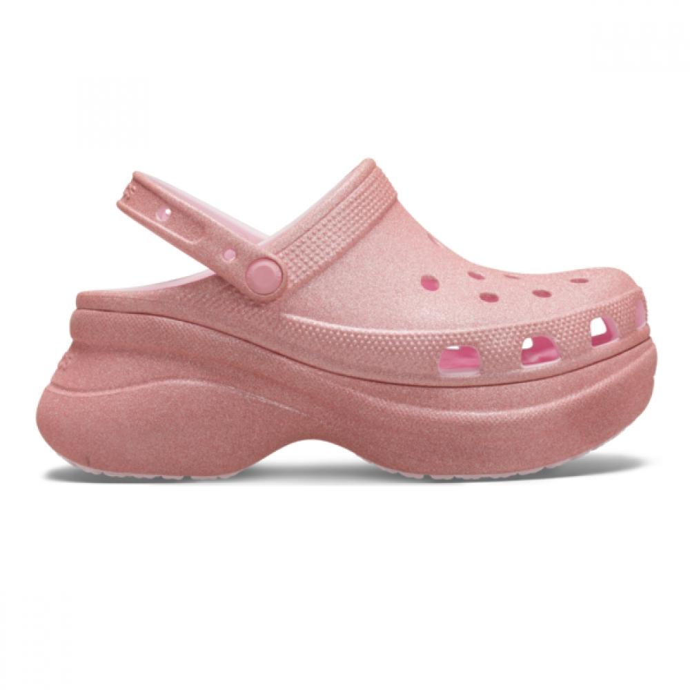 Crocs Women S Bay Glitter Clog Sandal 6cm Pink 207261 6zw