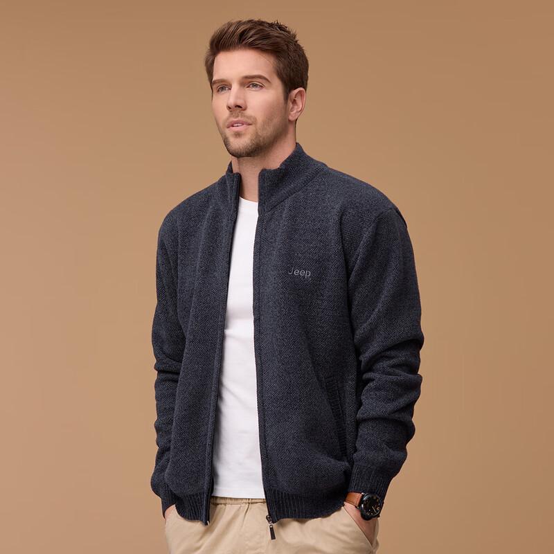 JEEP Men's Trendy Versatile Warm Cardigan Sweater Jacket