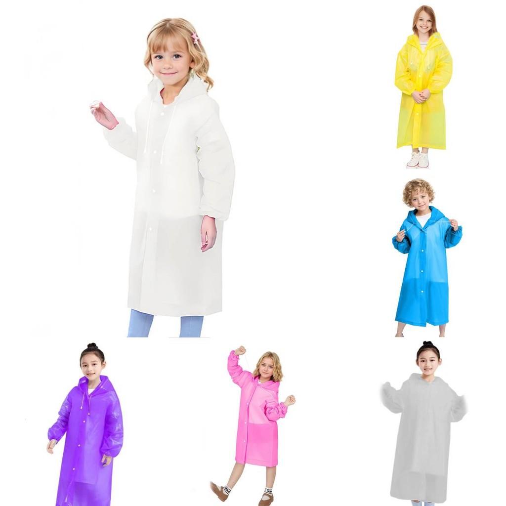 Children Eva Thick Raincoat Waterproof Outerwear For Outdoor Hiking And Travel