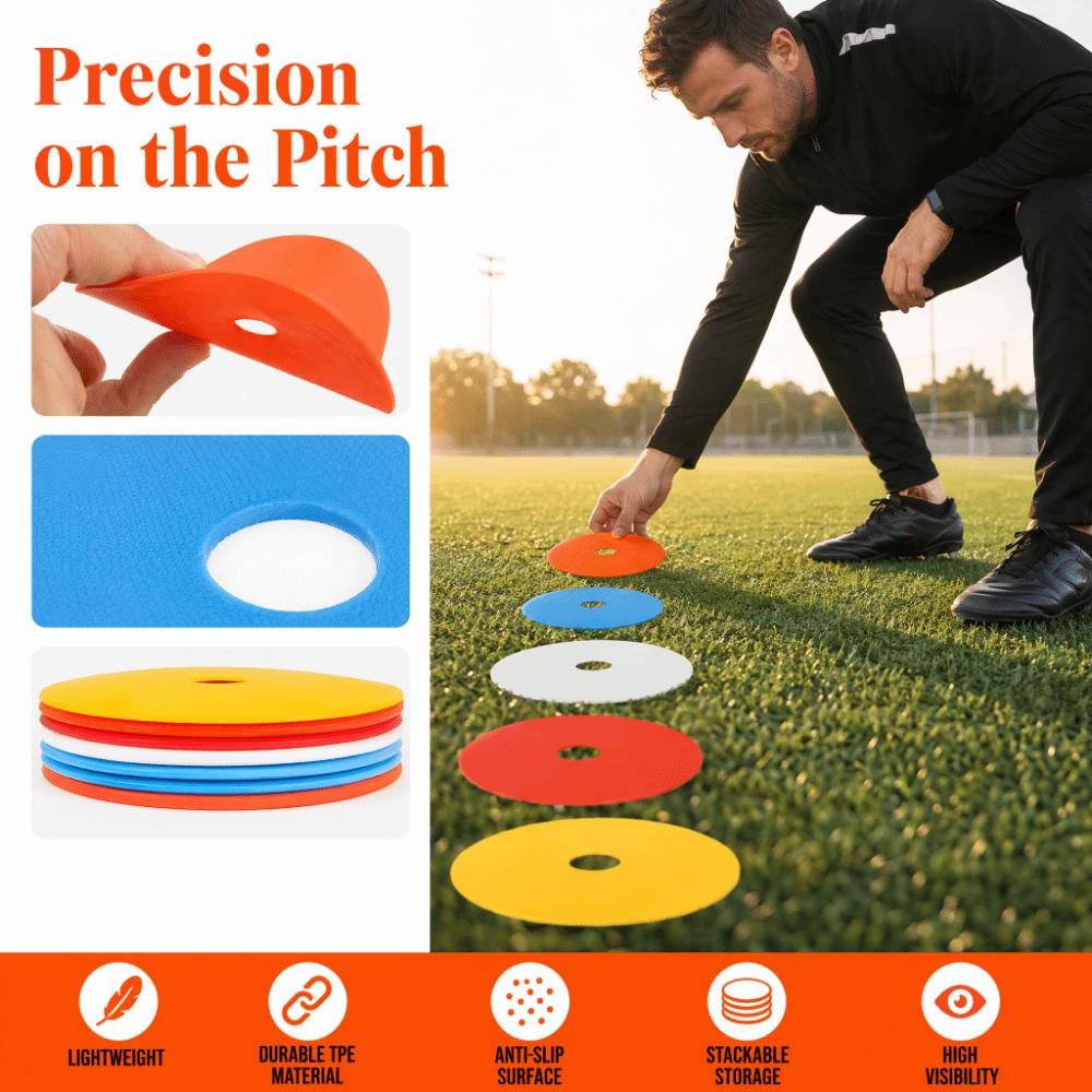 10pcs TPE Flat Marker Discs Flat Spot Markers Set Training Discs  Agility Drills