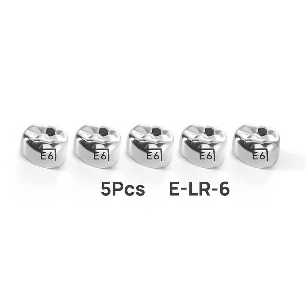 5Pcs Dental Crowns Preformed Metal Crown Stainless Steel Temporary Crowns Dentistry Orthodontic Material Therapy Tools