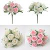 Rose Flower Bouquet Artificial Silk Wedding Decor Gift For Bridesmaids
