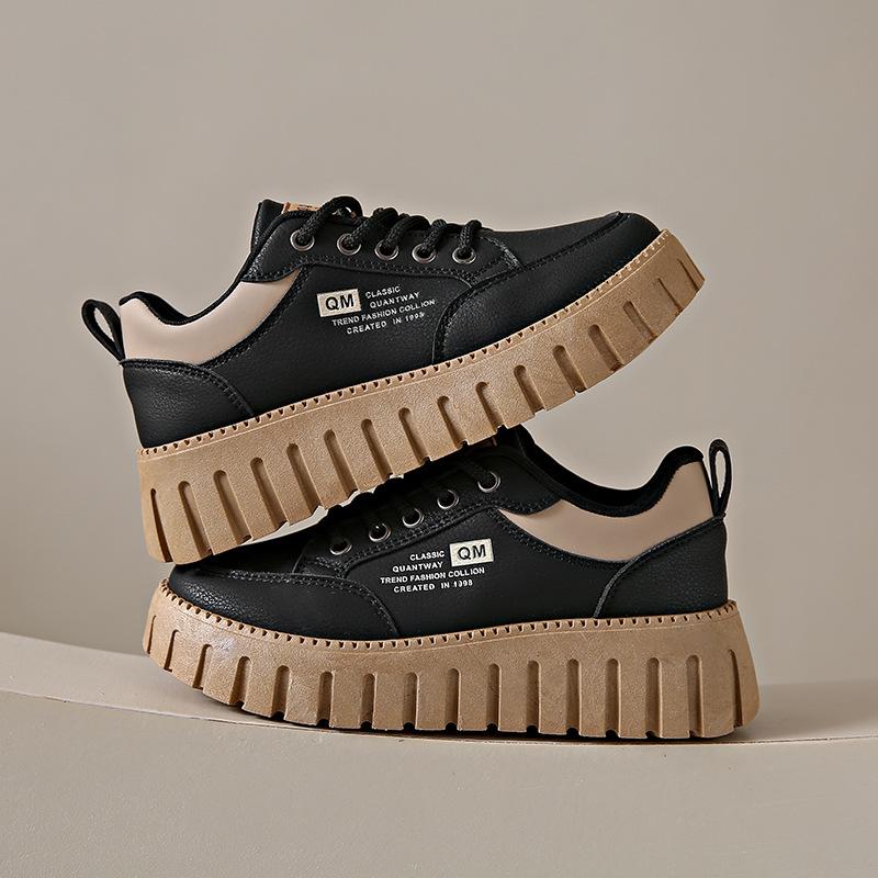 Spring New Student Ins Trendy Versatile Thick Baseplate Shoes Spring and Autumn Casual Shoes
