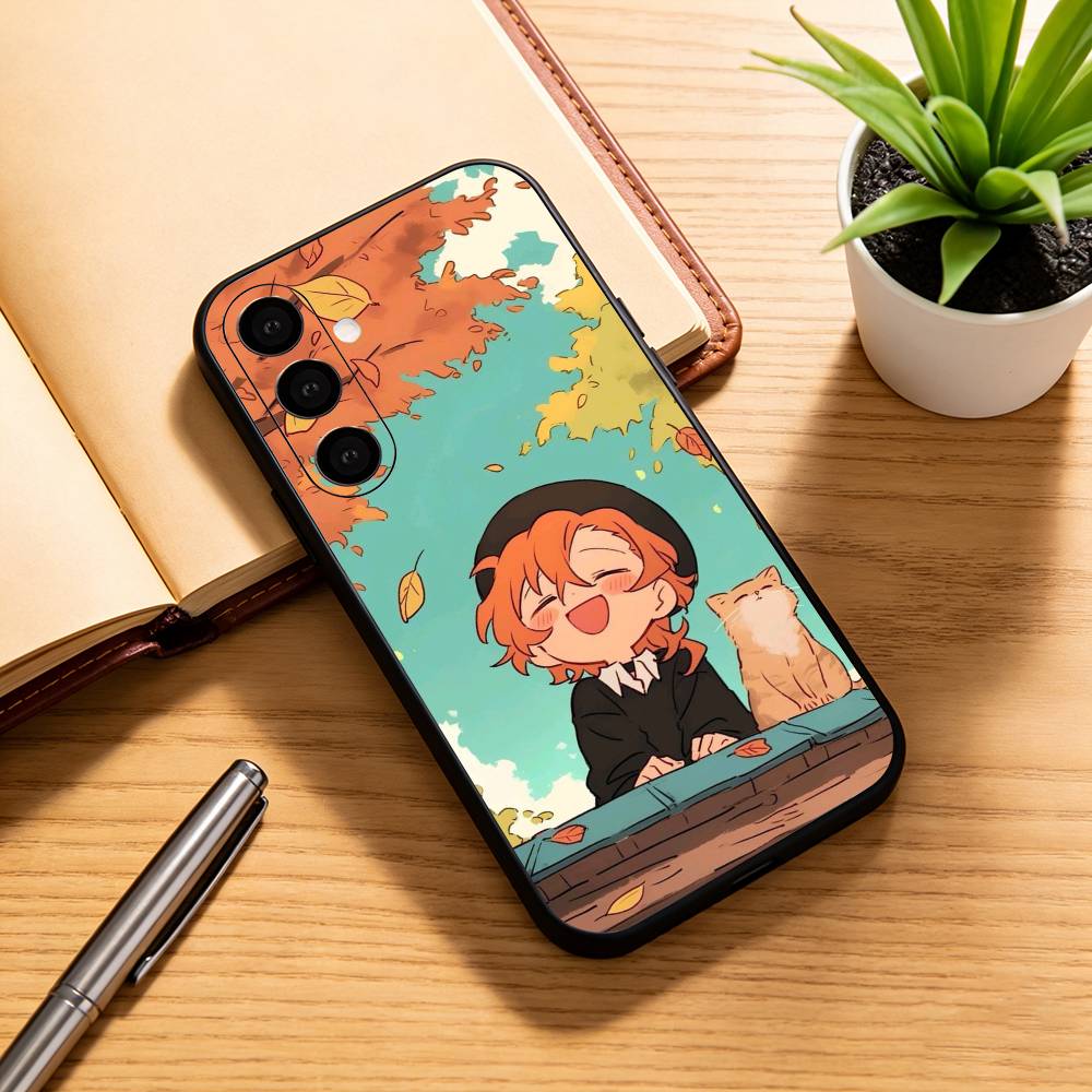 BSD D-Dazai Osamu   Phone Case Black Silicone Soft For Samsung Galaxy A73,A72,A71,A70,A53,A52,A51