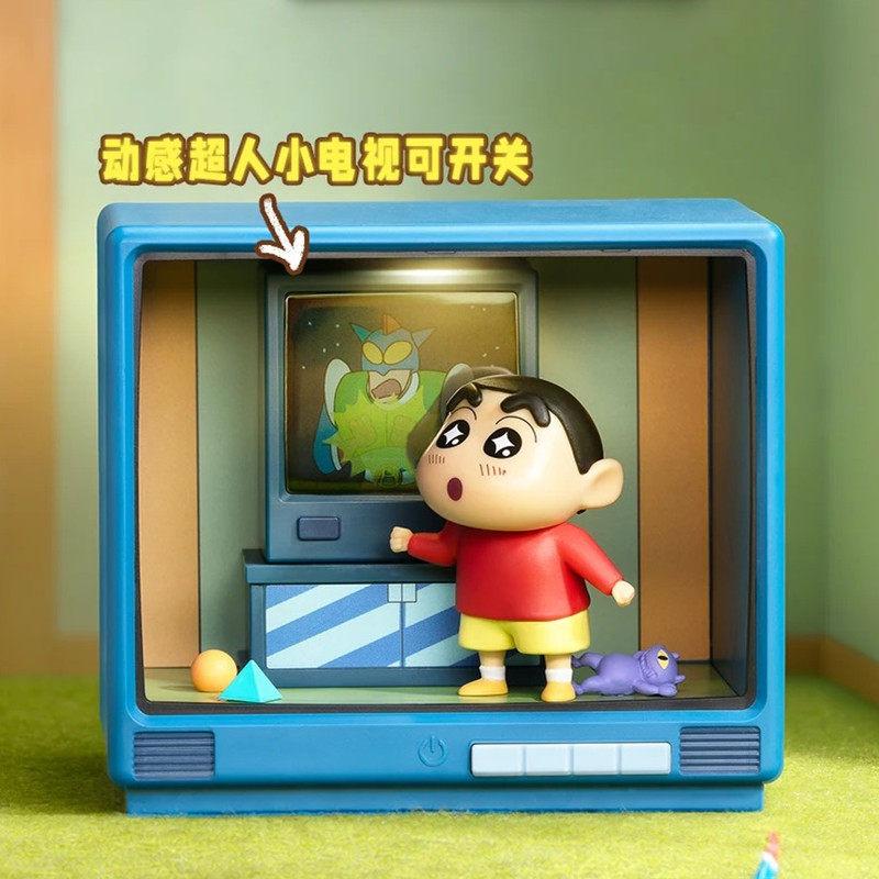 Genuine 52toys Crayon Shin-Chan Retro Tv Series Blind Box Trendy Figure Decoration Model Toy Cute Birthday Gifts