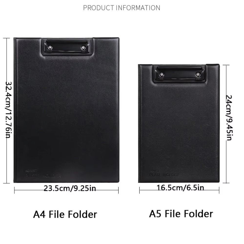 1Pcs Foldable A4 A5 Clipboard Black Writing Pad Durable Conference File Folder  Office Supply