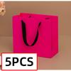 5/10PCS Rose Red White Card Paper Bag Shopping Packaging Clothing Bag Paper Bag Gift Bag Clothing Gift Packaging Large Size