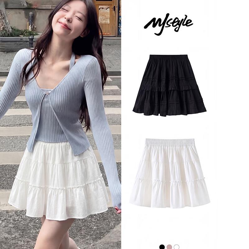 MJ Style Pleated A-Line Skirt XL