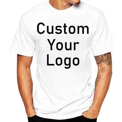 Custom Design Your Own Logo 100% Cotton Men Women Printed Short Sleeve T-shirts
