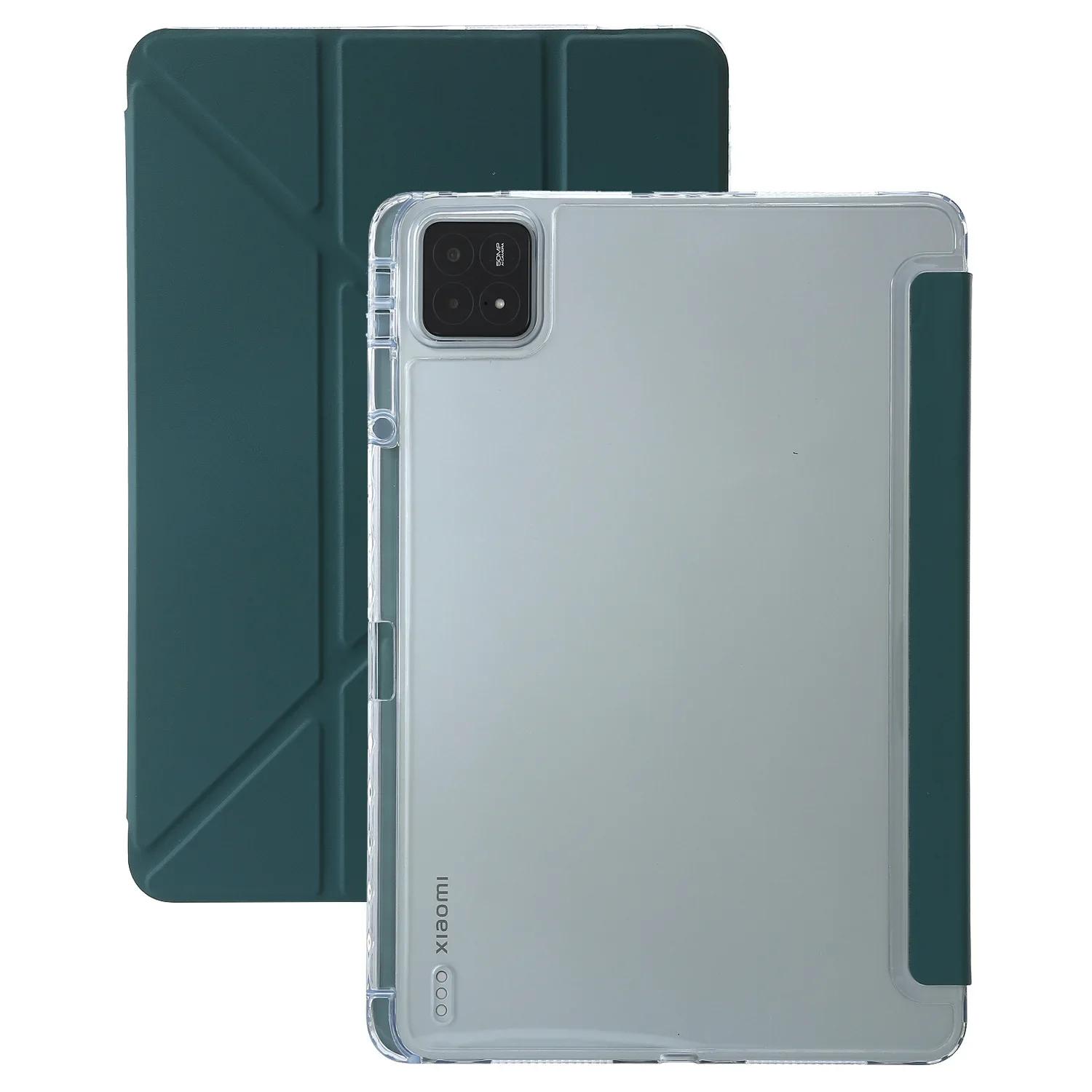Housse Arrière Pliante Acrylique 3+A pour RedMi Pad SE 11 8.7 pouces Pro 12.1 Étui pour Mi Pad 7 6 5 Pro 11 11.2 Réveil/Veille Funda RedMi SE 8.7 inch